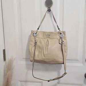 Coach Vintage Cream / Light Beige Leather Madison Convertible Bag